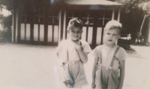 My brother, Dave and I in the Orphanage